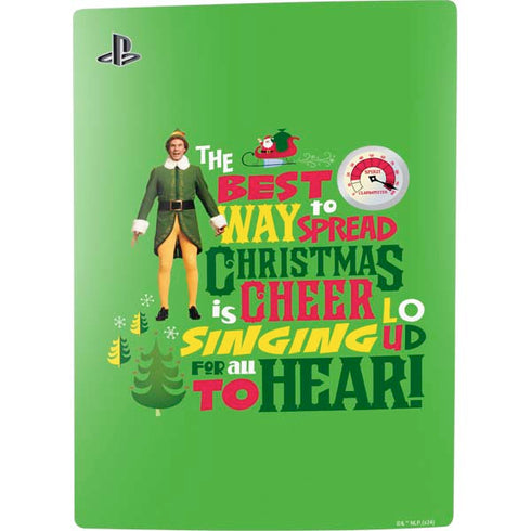 Elf Spread Christmas Cheer PS5 Digital Edition Console Skin